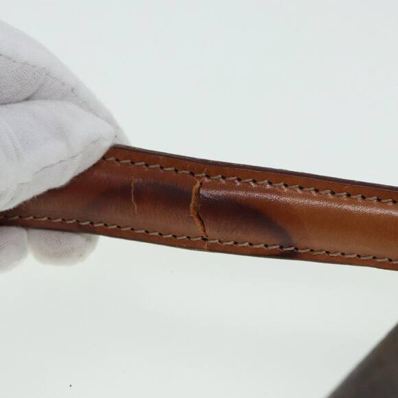 CELINE Macadam Canvas Hand Bag Pvc Leather Brown - Picture 9 of 16